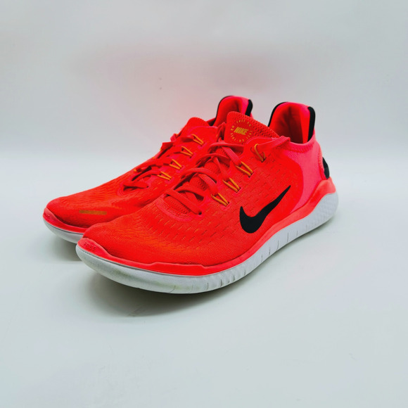 Nike Free Rn Womens 8 Orange Flyknit Running Shoes Athletic Sneakers Trainers - Picture 3 of 10